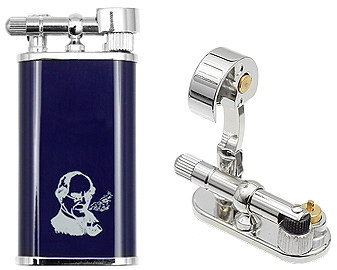 Peterson Thinking Man Pipe Lighter Blue