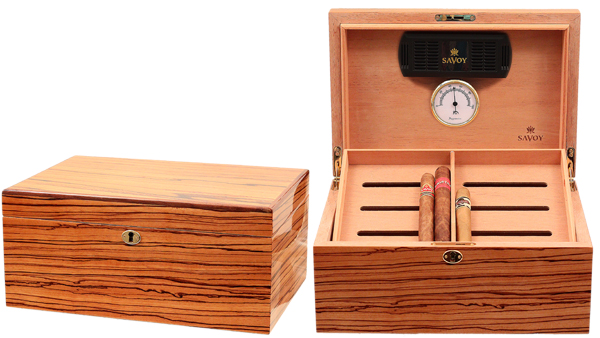 Savoy Zebrawood Large Humidor