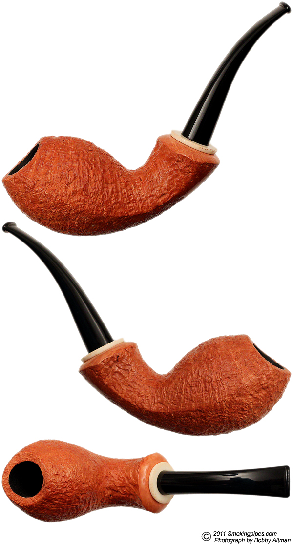 Sandblasted Bent Egg with Ivory
