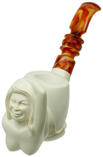 AKB Meerschaum Carved Nude Woman (with Case)