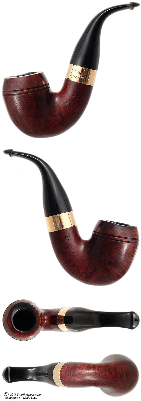 Estate Tobacco Pipes Irish Estate Peterson Sherlock Holmes Baskerville Smooth with 9K Gold Band