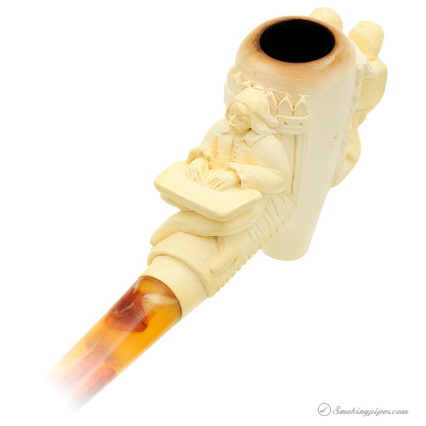 Estate Tobacco Pipes Turkish Estates I. Besim Meerschaum Man and Children (with Case) at