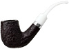Pebble Grain Bent Billiard with Silver Band (LX)