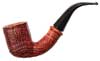 Sandblasted Bent Billiard with Briar Delecta Mount (S2)
