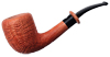 Sandblasted Bent Dublin with Briar Ring